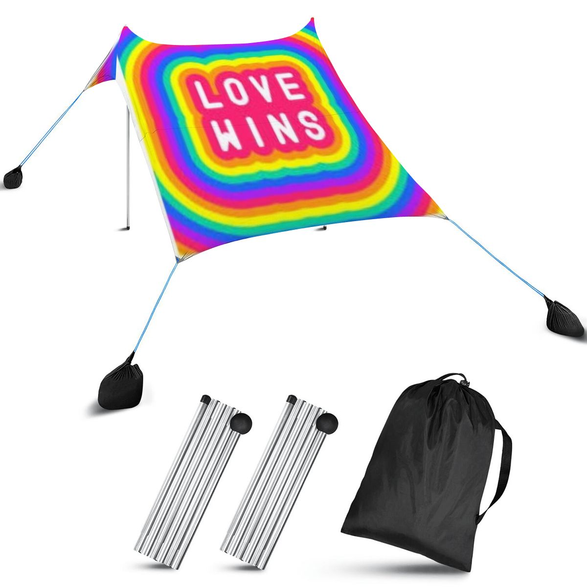 Love Wins Design Beach Canopy- Beach Tent