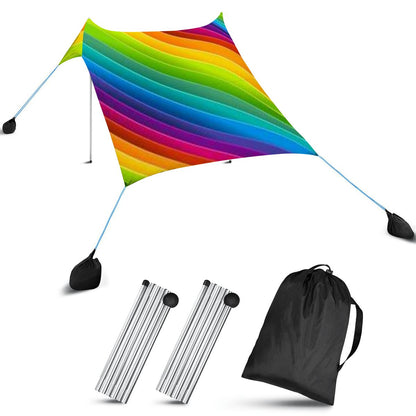 Beach Canopy Rainbow Design -Beach Tent
