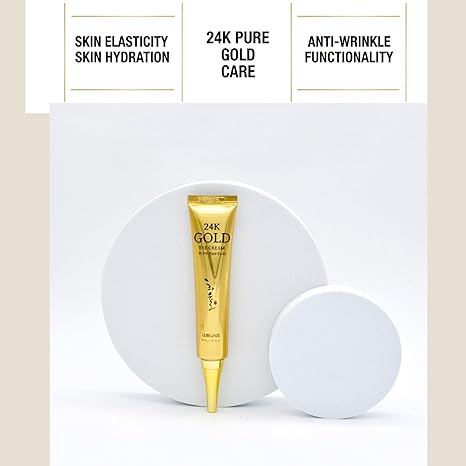 HOT NEW SELLER! LEBELAGE 24K Gold Eye Cream & Moisturizer [2 Pack] - K-Beauty Anti-Aging Korean Skincare with Pure Gold - Firming &amp; Hydrating Under Eye Cream for Dark Circles, Puffiness and Wrinkles (1.35 fl.oz x 2)