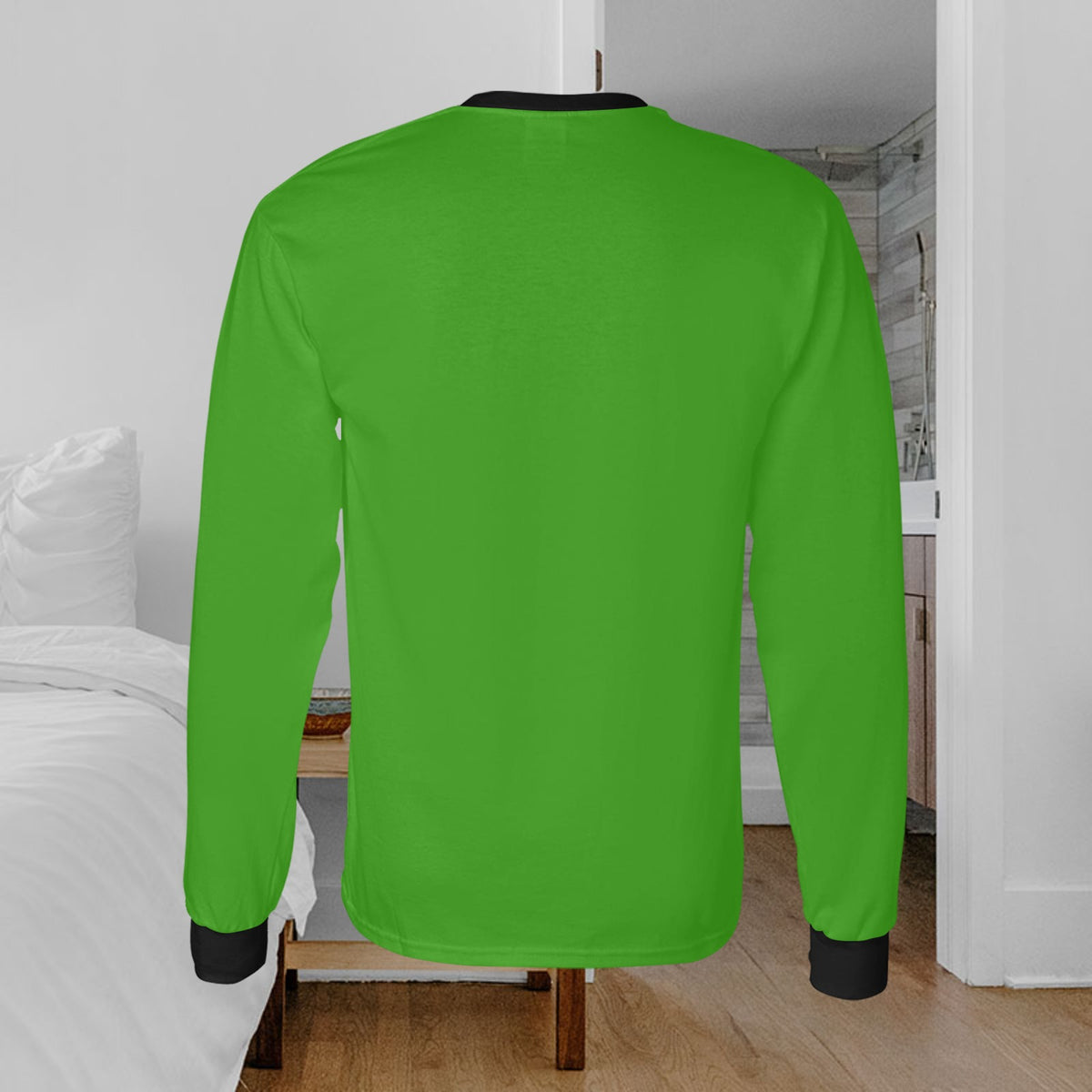 🎄“Resting Grinch Face” Long Sleeve Tee – Men’s Christmas Mischief Shirt - MENS CHRISTMAS SHIRTS  - Men's Long Sleeve T-shirt (GRINCH CHRISTMAS SHIRTS)