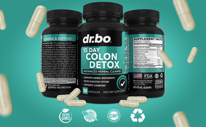 Colon Cleanser Detox for Weight Flush - 15 Day Intestinal Cleanse Pills &amp; Probiotic - Fast Natural Laxative for Constipation Relief - Bowel Movement Supplements for Stomach Bloating, Gut Loss Support