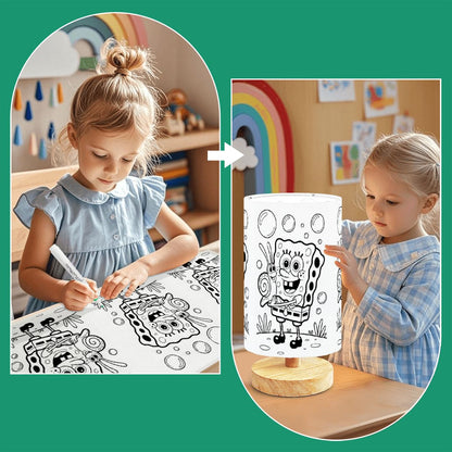 Fun for Kids! Colorable/Paintable Lamp - DIY Paintable Table Lamp