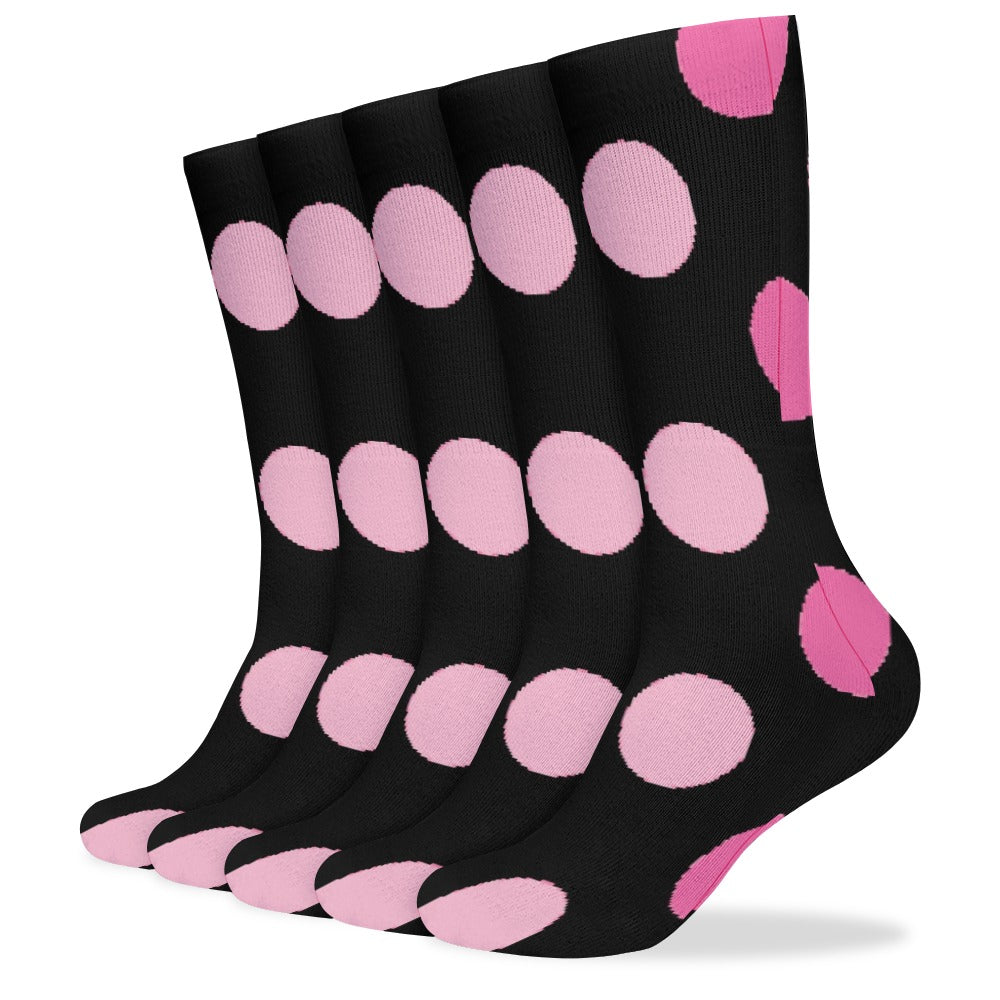 The Viral - POLKA DOT BREATHABLE STOCKINGS — PACK OF 5 (SAME PATTERN)
