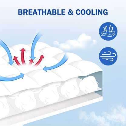 Cool Mattress Protector, Mattress Cover, Quilting Elasticity Stretchable from 8 to 21 Inches Deep Pockets Mattress Pad for Bed, Cool Bedding, The Comfort of The Bedroom, Quilted Design, Closely Fit, Machine-Washable Mattress Protector