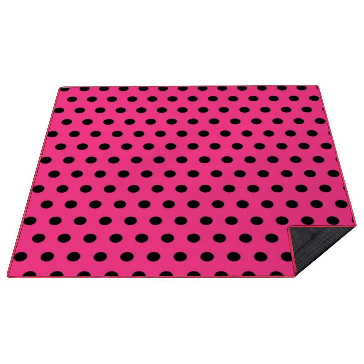 Outdoor Beach/Picnic Blanket Polka Dot Designs (HOT PINK)