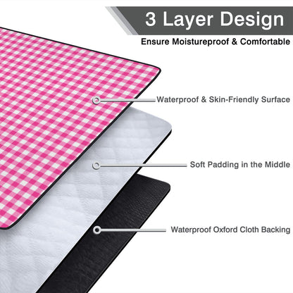 Outdoor Beach/Picnic Blanket (Checker Pink)