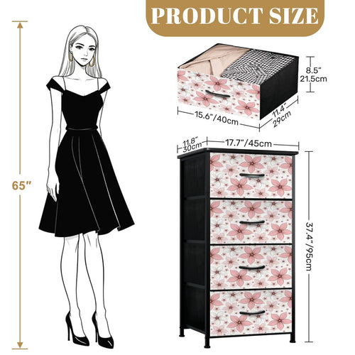 4-Drawer Dresser (Made in USA) Floral Bedroom Dresser