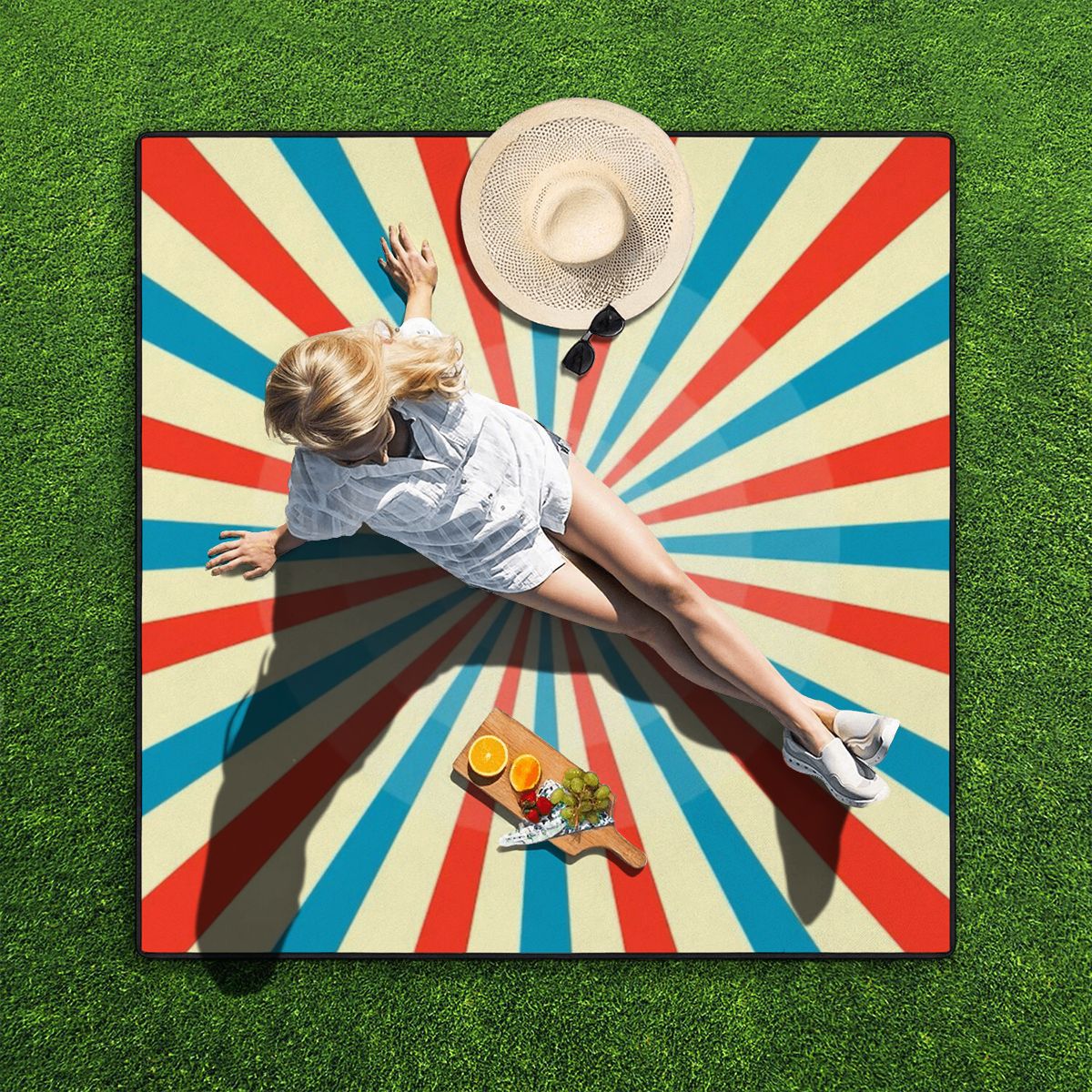 Outdoor Beach/Picnic Blanket - Big Top Circus Design