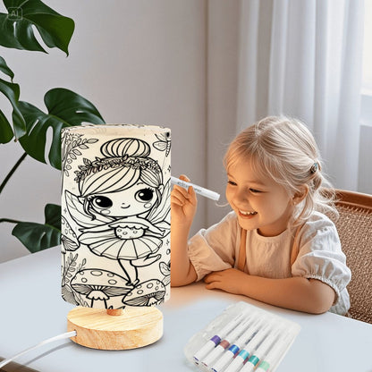KIDS FAVE! Colorable/Paintable Lamps-DIY Paintable Table Lamp W/REMOTE