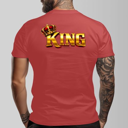 "KING" Unisex O-neck Short Sleeve T-shirt |Cotton