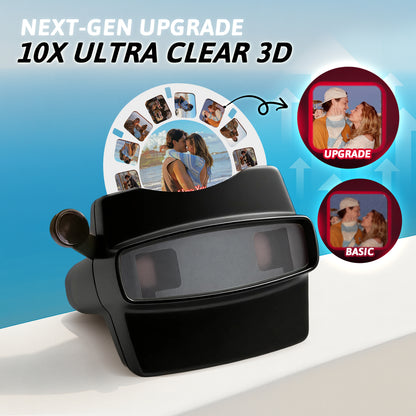 NEW HIT PRODUCT! Completely upgraded custom 3D Viewfinder and Reel 10x Ultra-Clear 3D Upgraded Version Personalized Christmas Gifts Text and Photo Viewer with Your Own Photos