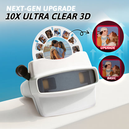 NEW HIT PRODUCT! Completely upgraded custom 3D Viewfinder and Reel 10x Ultra-Clear 3D Upgraded Version Personalized Christmas Gifts Text and Photo Viewer with Your Own Photos