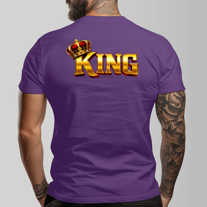 "KING" Unisex O-neck Short Sleeve T-shirt |Cotton