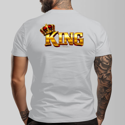"KING" Unisex O-neck Short Sleeve T-shirt |Cotton