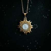 EXCLUSIVE- Lunar Witch Necklace - Rainbow Moonstone Pendant - GIFT ALERT! GIFT ALERT!