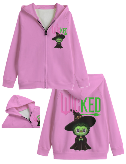 Wicked Labubu Zip Sweater Jacket -KIDS SWEATER JACKET