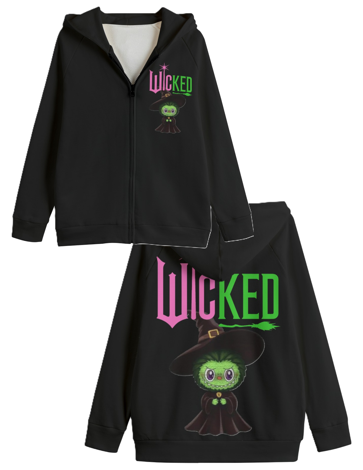 Wicked Labubu Hooded Sweater Jackets - KIDS SWEATER JACKET