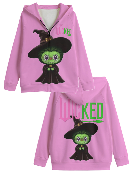 LABUBU WICKED HOODED SWEATER JACKET - KIDS SWEATER JACKET