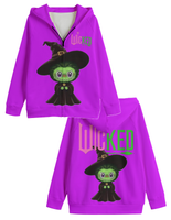 LABUBU WICKED HOODED SWEATER JACKET - KIDS SWEATER JACKET