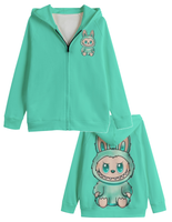 LABUBU HOODED SWEATER JACKETS - KIDS SWEATER JACKET