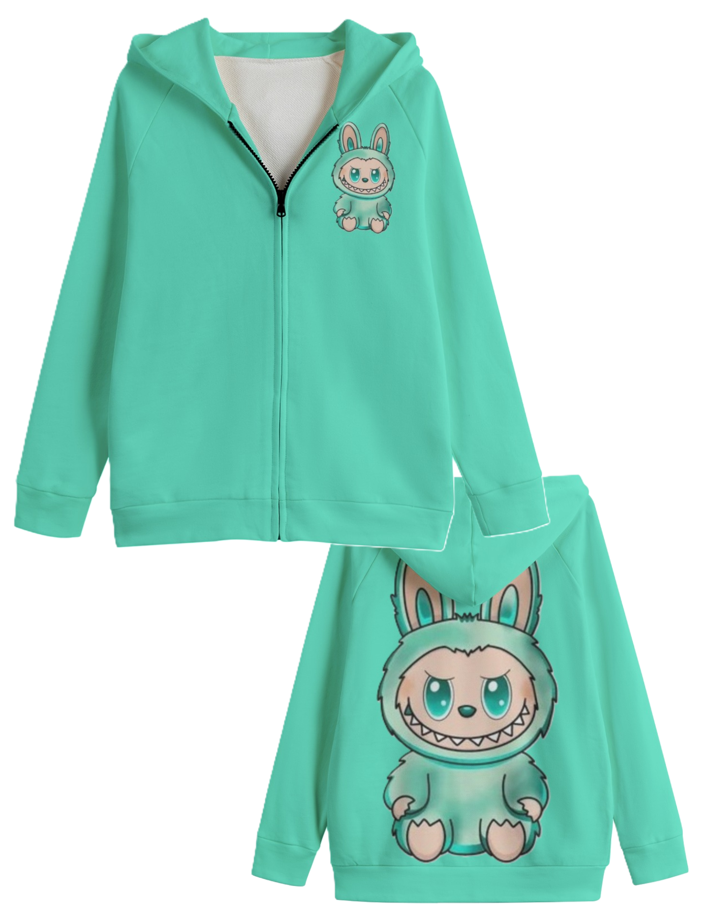 LABUBU HOODED SWEATER JACKETS - KIDS SWEATER JACKET