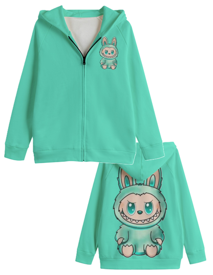 LABUBU HOODED SWEATER JACKETS - KIDS SWEATER JACKET