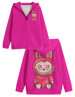 LABUBU HOODED SWEATER JACKET - KIDS SWEATER JACKET