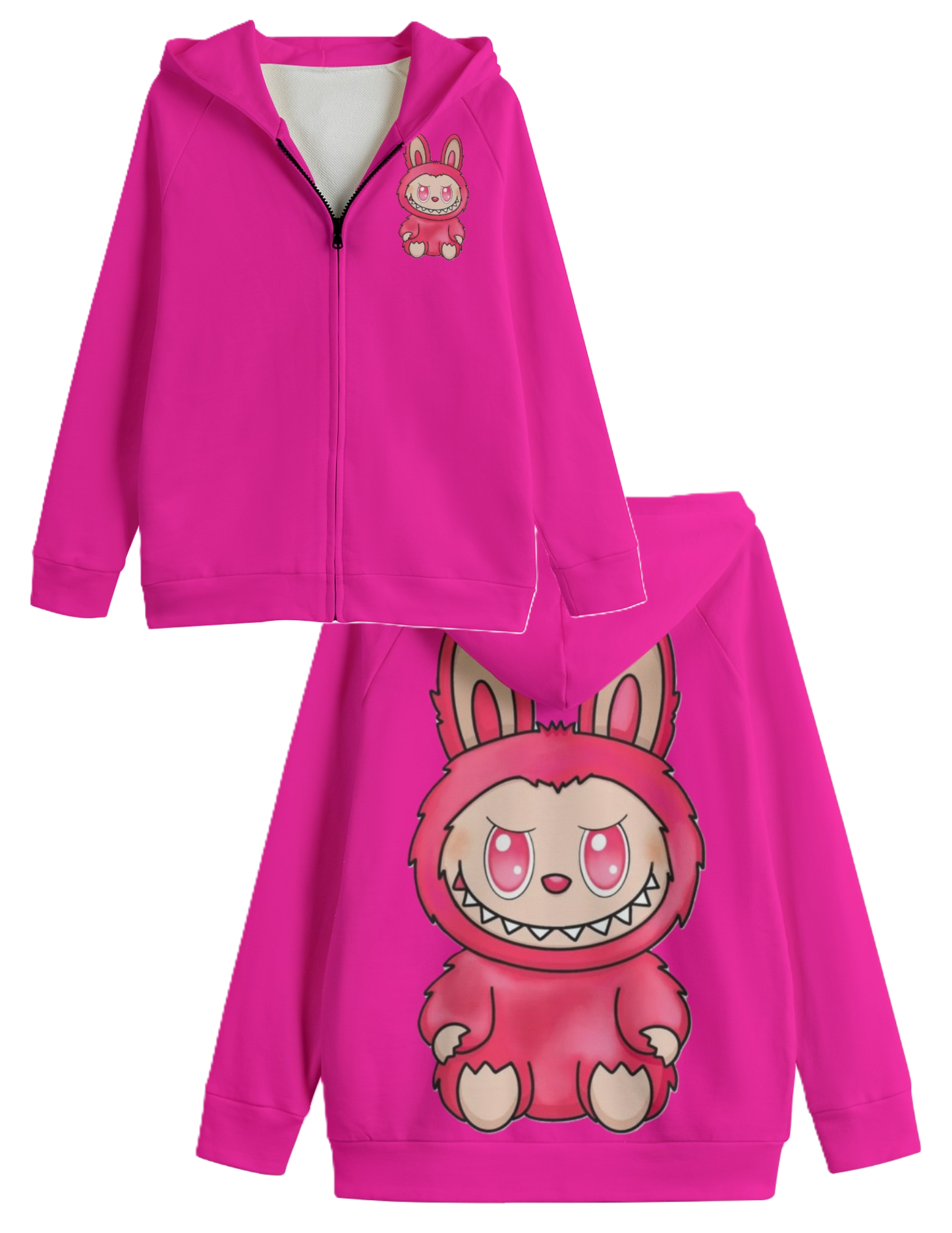 LABUBU HOODED SWEATER JACKET - KIDS SWEATER JACKET