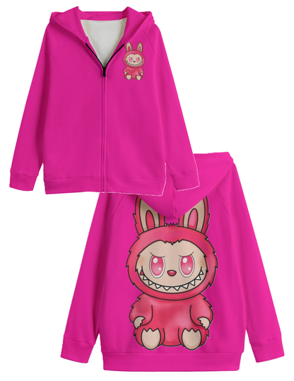 LABUBU HOODED SWEATER JACKET - KIDS SWEATER JACKET
