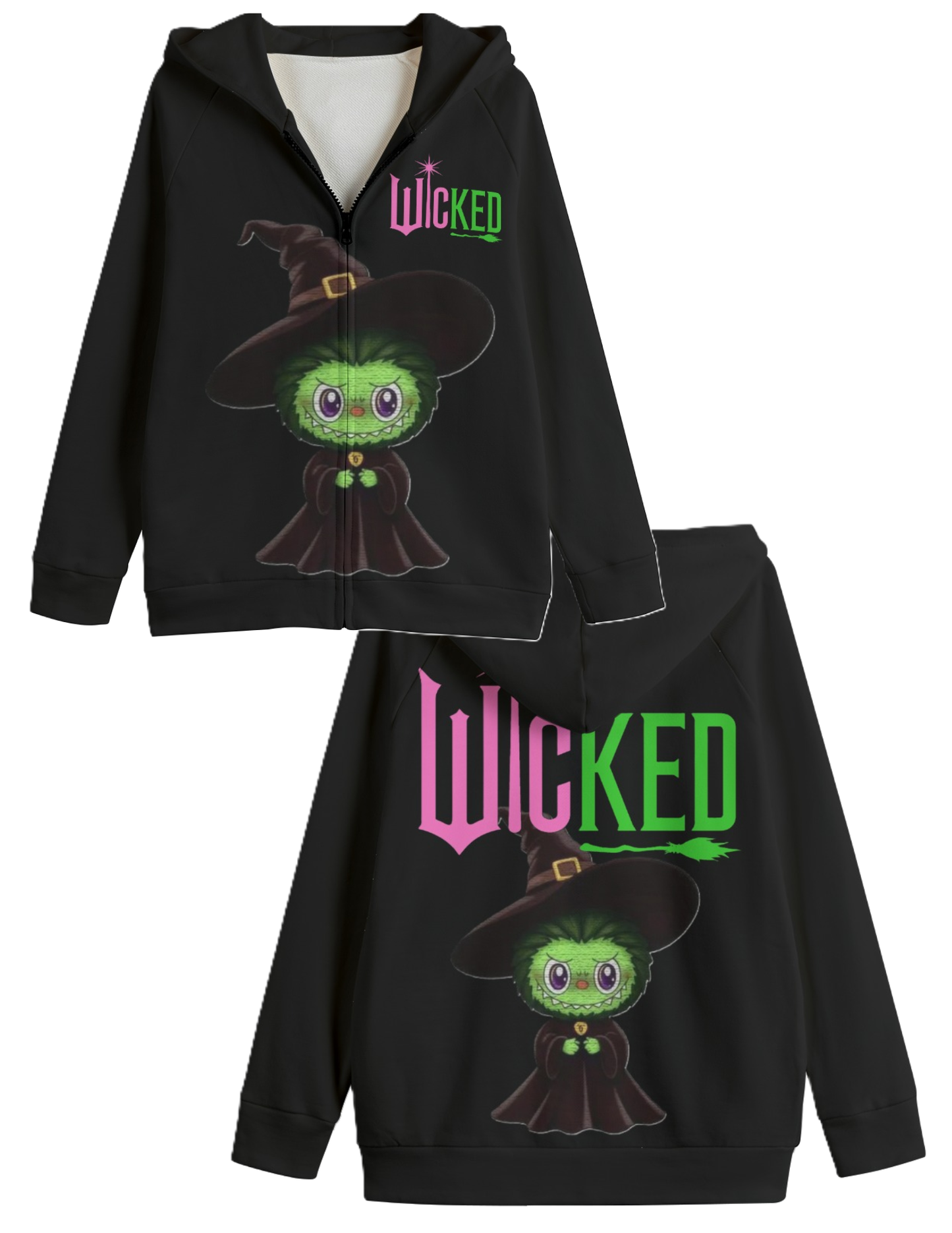 LABUBU WICKED HOODED SWEATER JACKETS -KIDS SWEATER JACKET