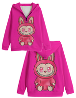 LABUBU HOODED SWEATER JACKETS - KIDS SWEATER JACKET
