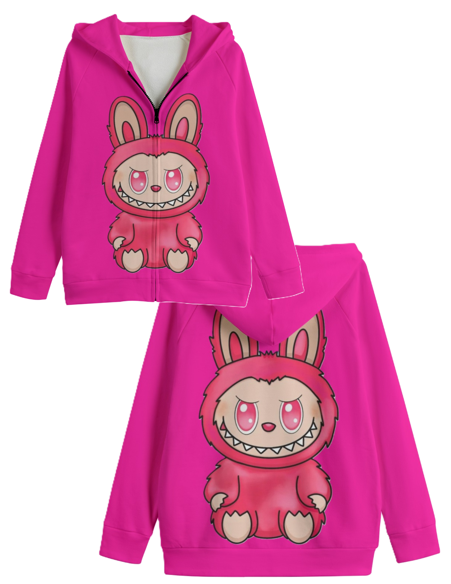 LABUBU HOODED SWEATER JACKETS - KIDS SWEATER JACKET