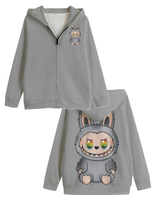 LABUBU HOODED SWEATER JACKETS - KIDS SWEATER JACKET