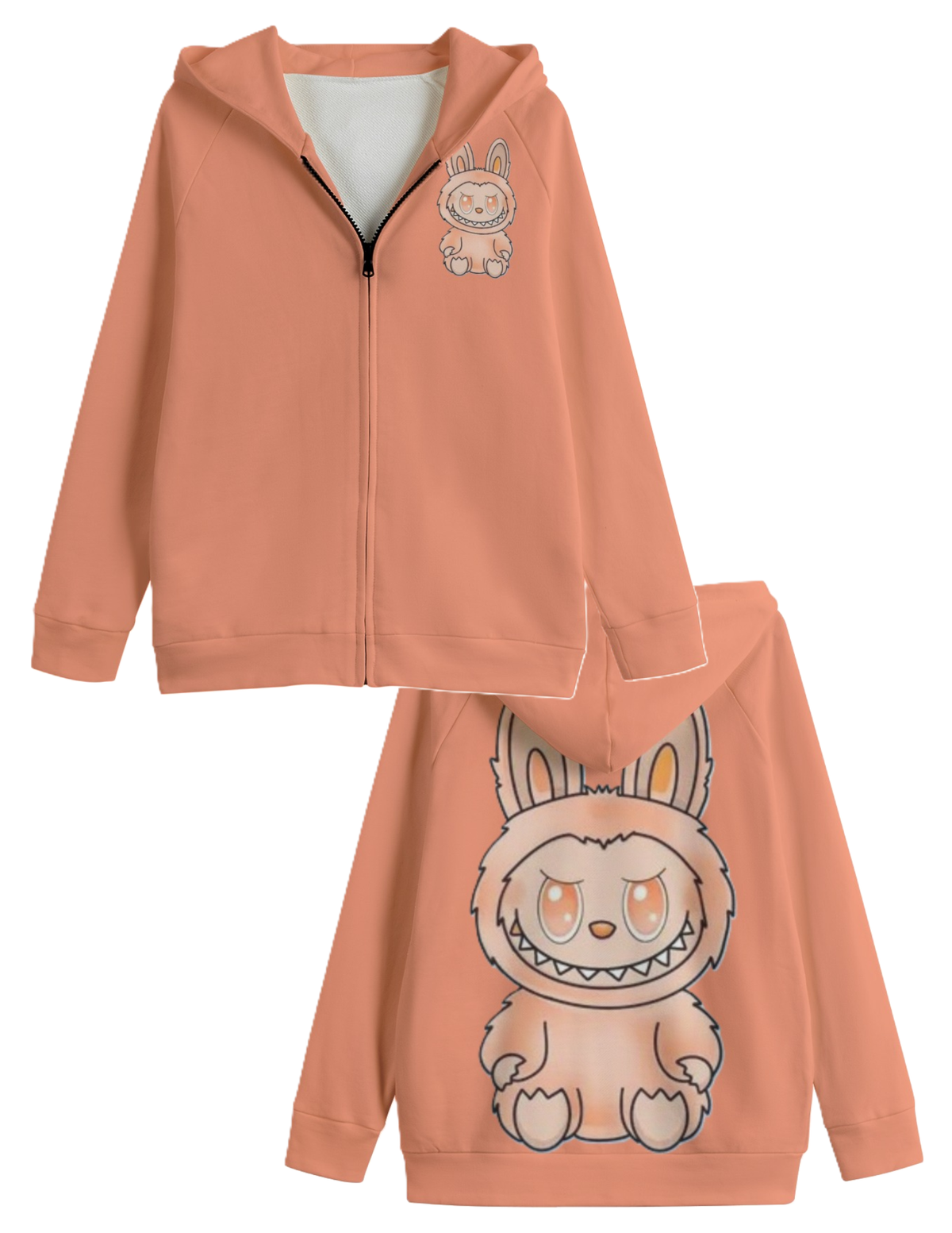 LABUBU HOODED SWEATER JACKETS - KIDS SWEATER JACKET