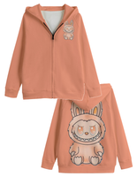 LABUBU HOODED SWEATER JACKETS - KIDS SWEATER JACKET