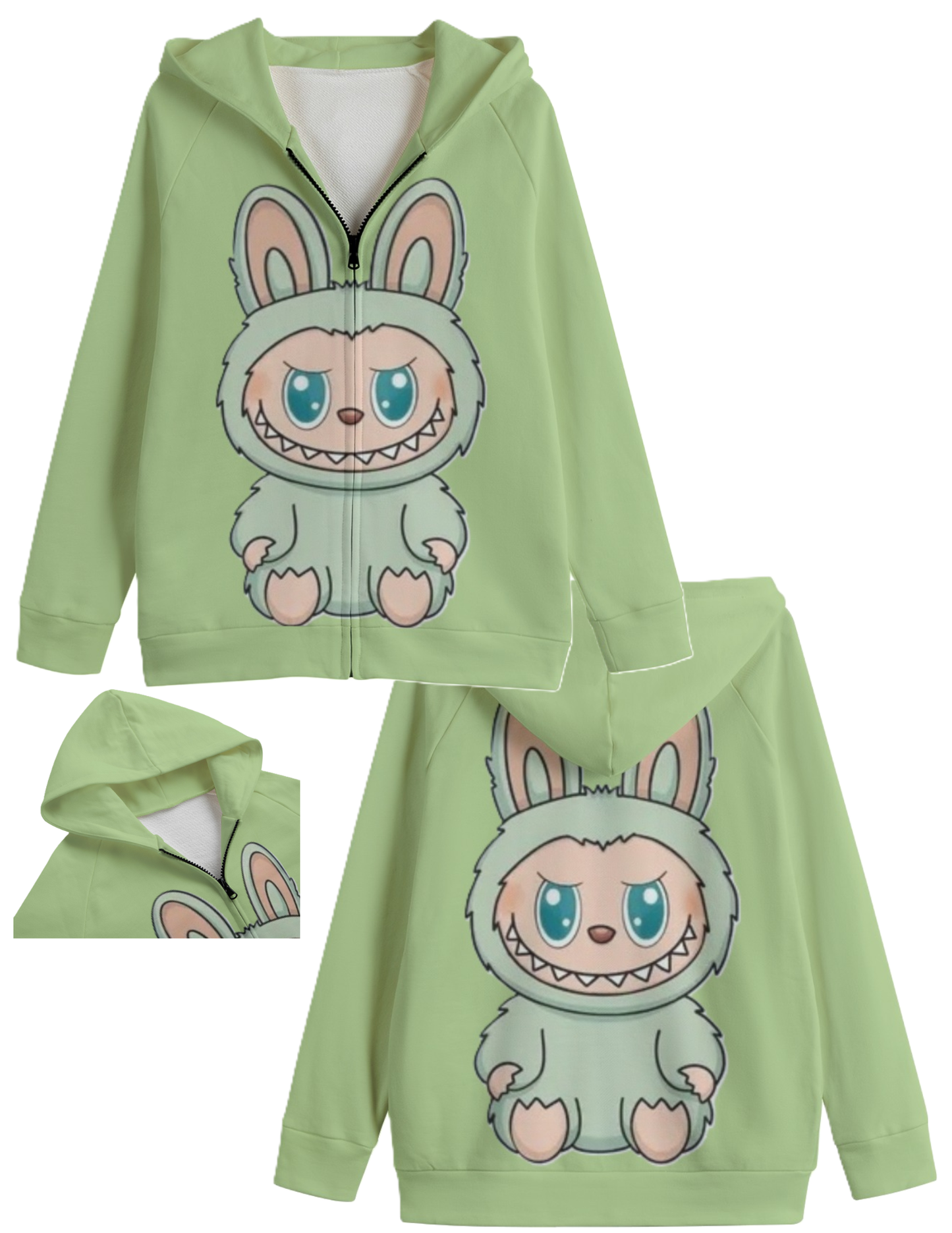 LABUBU HOODED SWEATER JACKETS - KIDS SWEATER JACKET