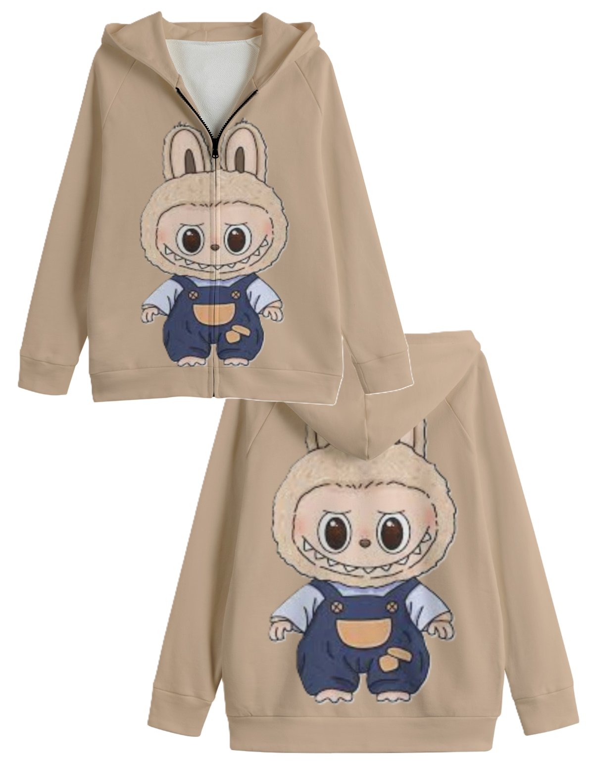 LABUBU HOODED SWEATER JACKETS - KIDS SWEATER JACKET