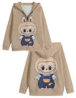 LABUBU HOODED SWEATER JACKETS - KIDS SWEATER JACKET