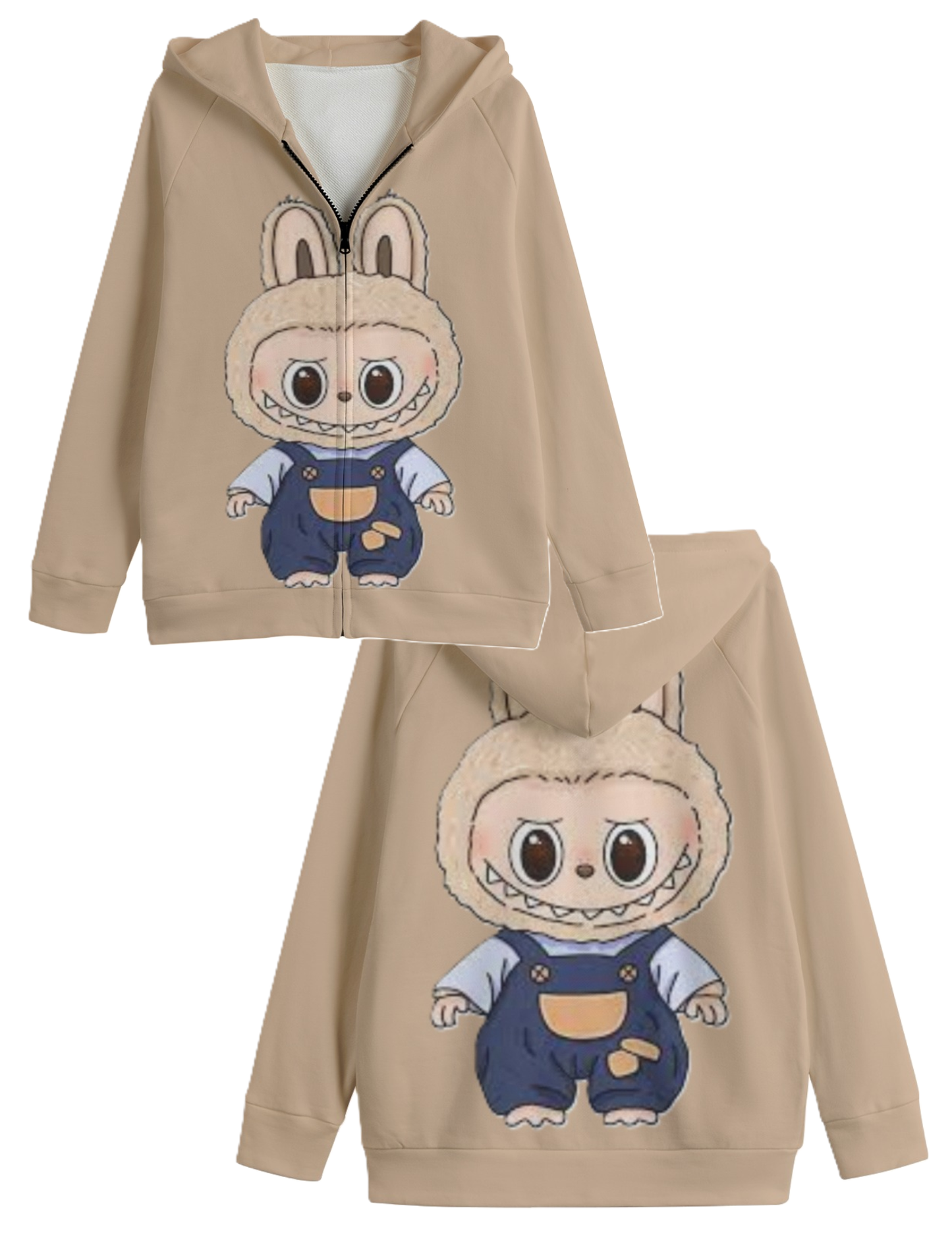 LABUBU HOODED SWEATER JACKETS - KIDS SWEATER JACKET