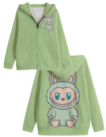 LABUBU HOODED SWEATER JACKETS - KIDS SWEATER JACKET
