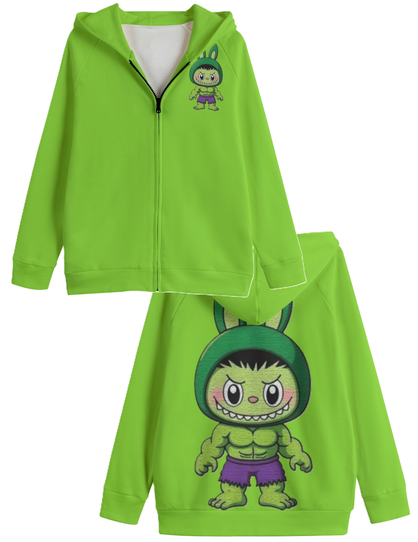 LABUBU HOODED SWEATER JACKETS - KIDS SWEATER JACKET