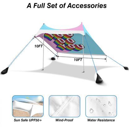 Beach Canopy Rainbow YOU DO YOU Design