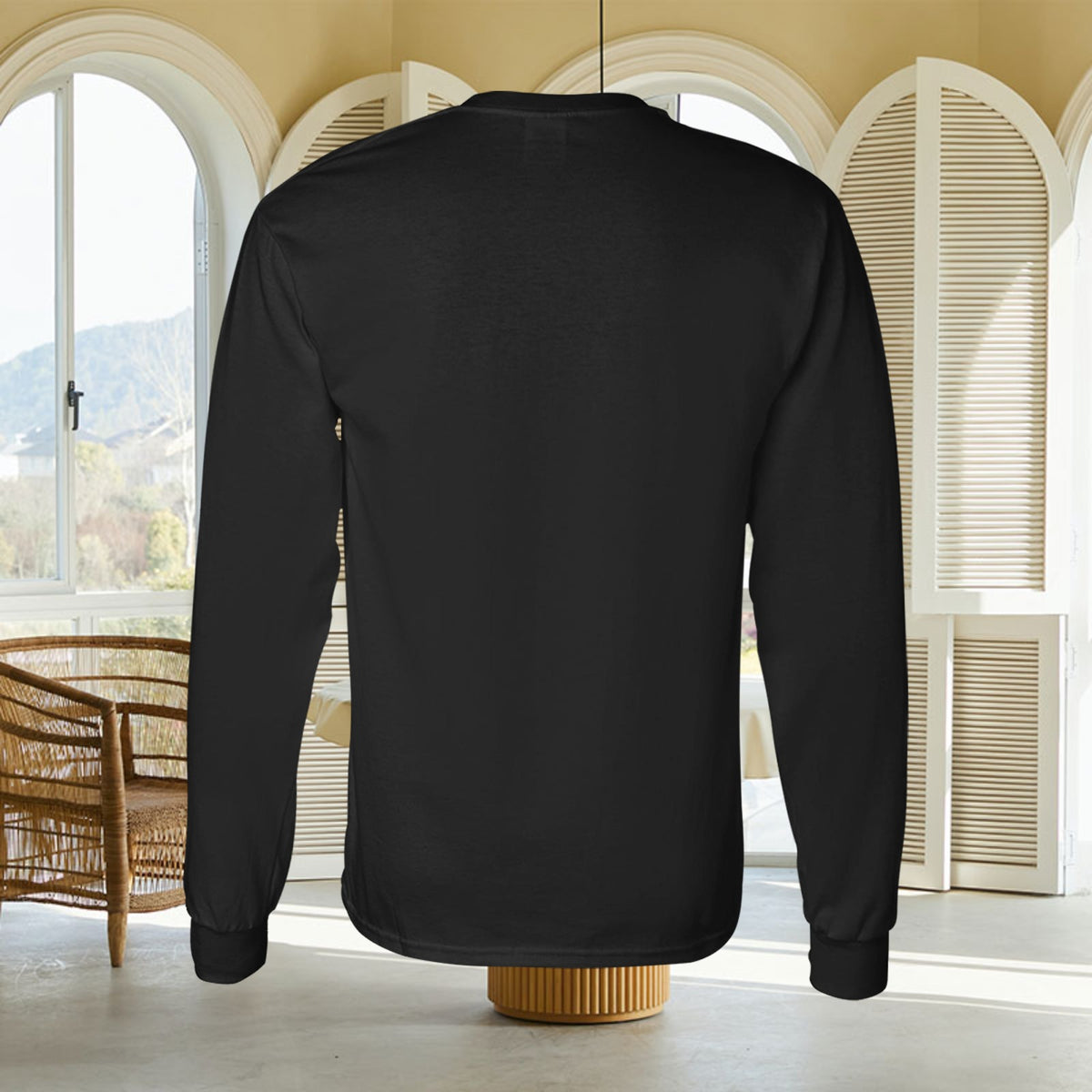 🎄“Resting Grinch Face” Long Sleeve Tee – Men’s Christmas Mischief Shirt - MENS CHRISTMAS SHIRTS  - Men's Long Sleeve T-shirt (GRINCH CHRISTMAS SHIRTS)