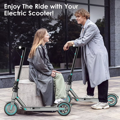 Foldable Electric Scooter 350W Motor, 8.5" Solid Tires, Display, 3-Speed, Large Battery - Portable -Scooter for Urban Commuting, Suitable for Adults