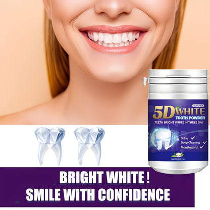 5D Teeth Whitening Powder, Tooth Cleaning Powder, Fresh Mint Flavor, Effective Shine And Deep Cleaning Toothpowder