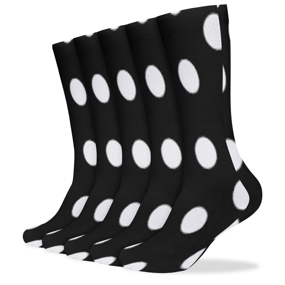 The Viral - POLKA DOT BREATHABLE STOCKINGS — PACK OF 5 (SAME PATTERN)