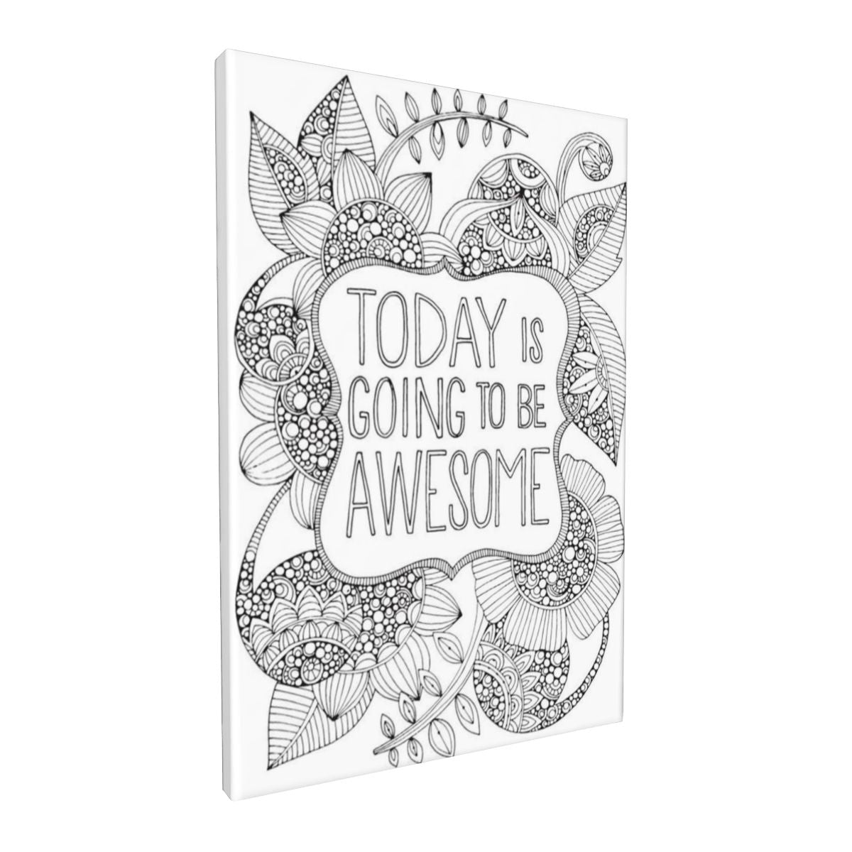 READY TO PAINT Graphic Framed Canvas Painting, Framed Canvas Painting (2:3) (Vertical)