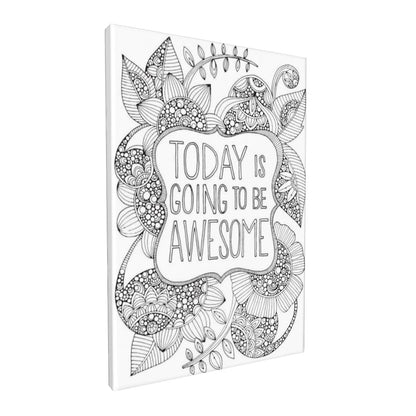 READY TO PAINT Graphic Framed Canvas Painting, Framed Canvas Painting (2:3) (Vertical)