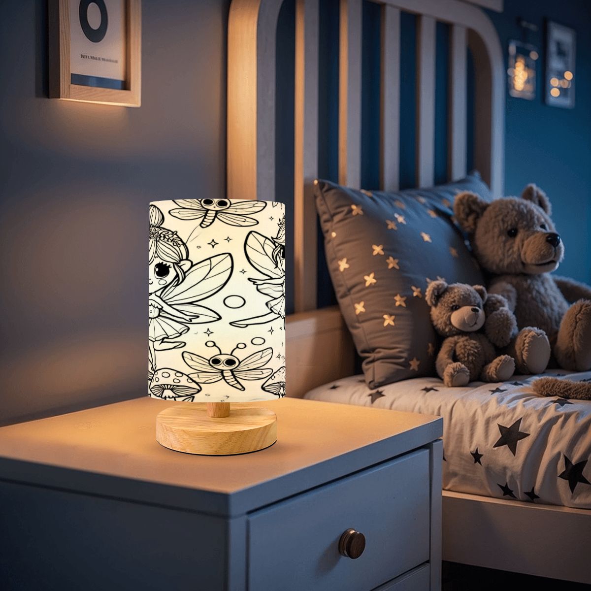 KIDS FAVE! Colorable/Paintable Lamps-DIY Paintable Table Lamp W/REMOTE