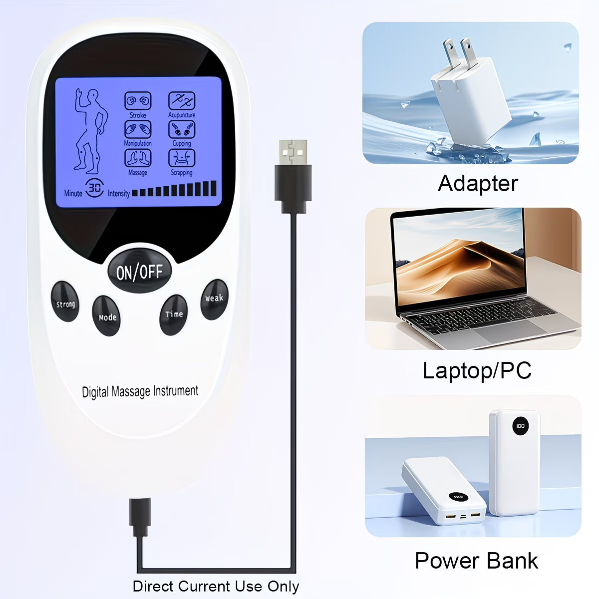 TENS + EMS Dual Channel Muscle Relief Pulse Massager Featuring 8 Electrodes for Alleviating Pain in The Shoulders, Back, And Knees, Aiding in Muscle Recovery from Injuries, Designed for Portability, And an Ideal Gift for Loved Ones!